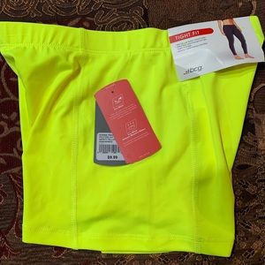 bcg Yellow tight fit running shorts